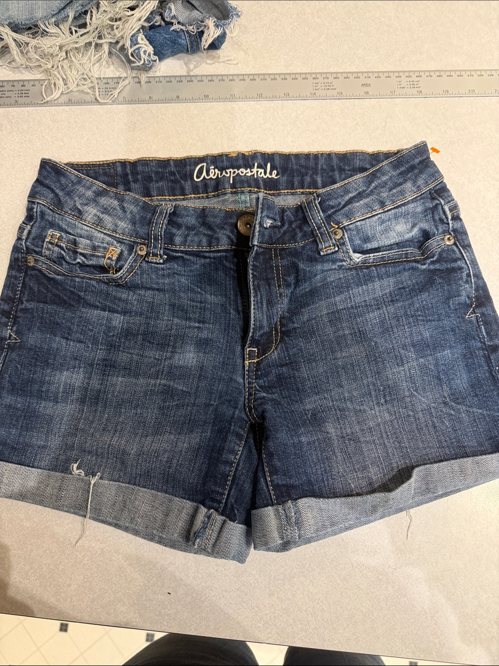 Aeropostale Blue Denim Cuffed Women's Shorts size 2